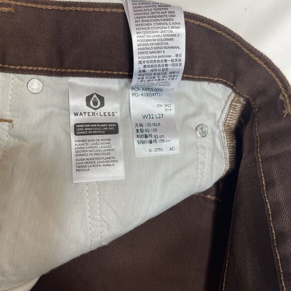 Levi's Jeans Women's 32x27 Brown Ribcage Straight Ankle High Rise American Denim - Picture 8 of 15